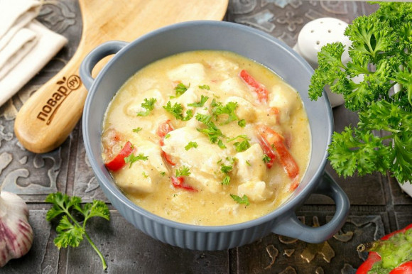 Фрикасе из курицы со сметаной Фрикасе из курицы со сметаной
