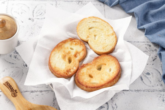 Гренки с молоком и яйцом