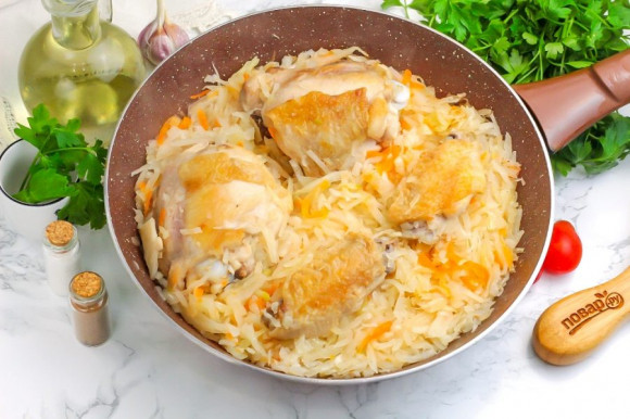 Курица с квашеной капустой Курица с квашеной капустой
