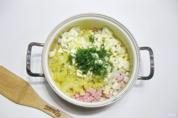 Окрошка на сыворотке