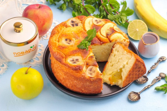Безумно вкусный и простой пирог с фруктами