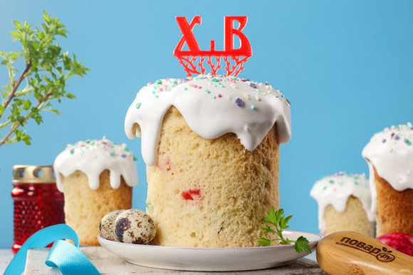 Пасхальный кулич на сливках и сухих дрожжах Пасхальный кулич на сливках и сухих дрожжах