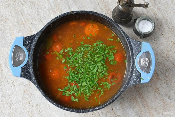 Постный суп с галушками