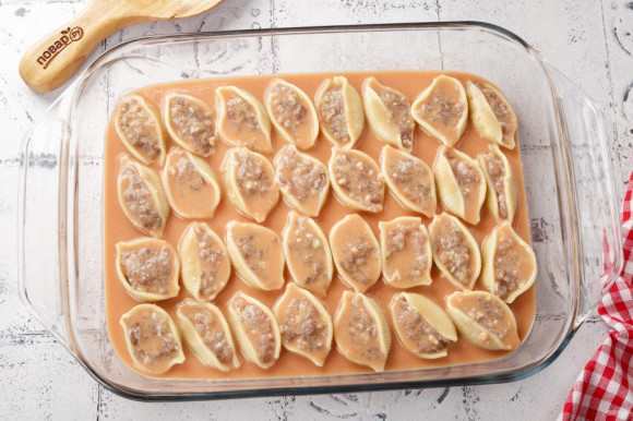 Фаршированные макароны-ракушки Фаршированные макароны-ракушки