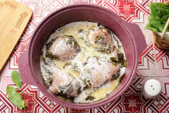 Курица с щавелем Курица с щавелем