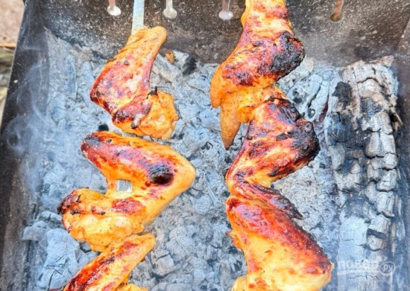 Шашлык из куриных крылышек Шашлык из куриных крылышек